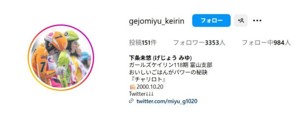 下条未悠,げじょうみゆ,,,競輪,競輪投資,競輪予想サイト,競輪予想,競輪投資家,稼ぐ,稼げる,チャリ,詐欺,インフルエンサー,悪徳,悪質,口コミ,彼氏,噂,旦那
